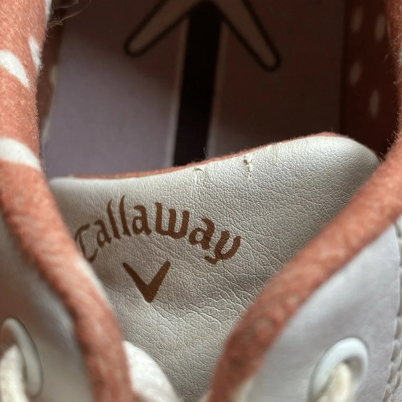 Callaway Women’s Katy Golf Shoes. White/Carmel. Size 7 1/2. Preowned - Picture 7 of 9
